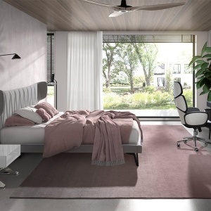Scaun de birou pivotant design modern Gris-White - Img 3