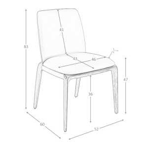 Scaun deosebit design LUX Walnut - Img 11