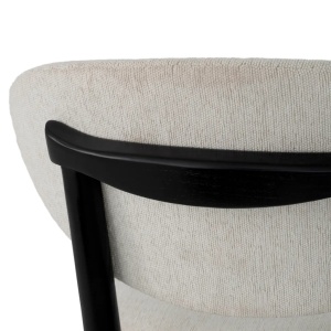 Scaun design elegant LUX Allston, sentier cream/ negru - Img 6