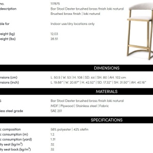Scaun design LUX Bar Stool Dexter - Img 7