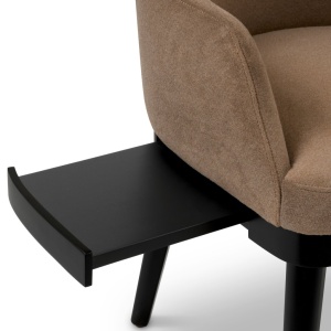 Scaun design LUX cu raft lateral Costa, Sabino brown - Img 6
