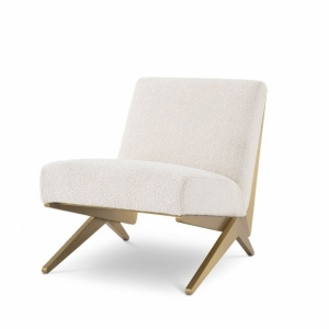 Scaun design LUX Fico boucle crem 114715 HZ