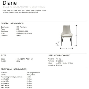 Scaun dining design elegant Diane - Img 11