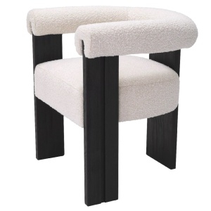 Scaun dining design LUX Percy boucle cream - Img 5