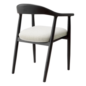 Scaun elegant design LUX Beale negru/ crem - Img 3