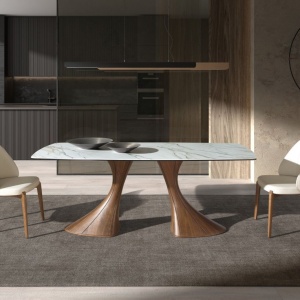 Scaun Lux tapitat cu piele sintetica Cream - Img 5