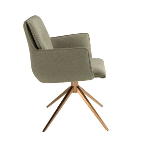 Scaun modern pivotant Olive green - Img 3