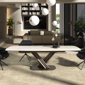 Scaun modern pivotant piele sintetica Black - Img 4