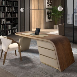 Scaun modern stil avangardist Cream - Img 7