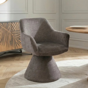Scaun pivotant AMBIENTO tesatura Chenille stone - Img 6