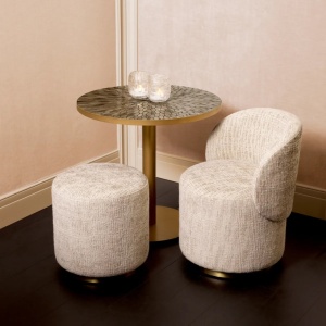 Scaun pivotant modern design LUX Chair Greer, Creststone beige - Img 2