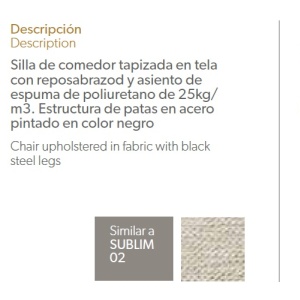 Scaun tapitat design italian ARMONY AC-A117 - Img 3