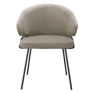 Scaun tapitat design LUX Kinley, catifea savona greige 115875 HZ - Img 2