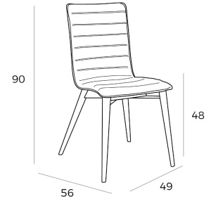 Scaun tapitat design scandinav ARMONY AC-DC619 - Img 7