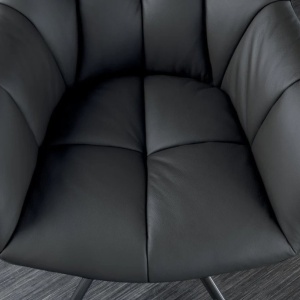 Set 2 scaune pivotante Papillon, piele neagra - Img 6