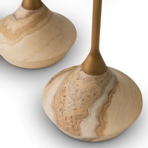 Set de 2 masute design LUX Onyx, Lemn, Puglia, 119346 HZ - Img 6