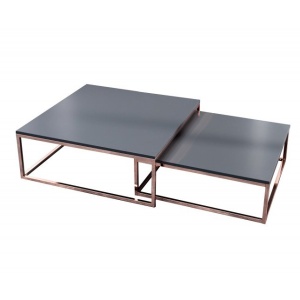Set de 2 masute design modern Elements, cupru/ antracit A-37733 VC