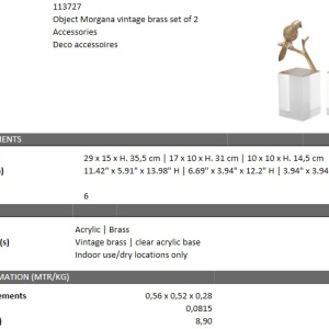 Set de 2 obiecte decorative LUX Morgana, alama 113727 HZ - Img 7