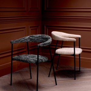 Set de 2 scaune design LUX Julio, Boucle sonata black - Img 3