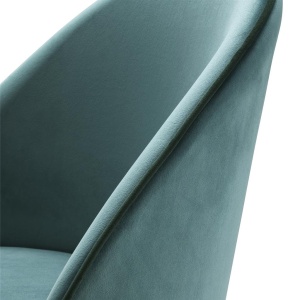 Set de 2 scaune elegante design LUX Cooper, catifea turcoaz 113123 HZ - Img 7