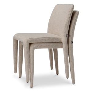 Set de 2 scaune elegante design LUX Leiza, Renato off-white - Img 3