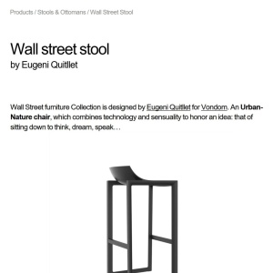 Set de 2 Scaune exterior / interior design modern premium WALL STREET H-86cm 65017 Vondom - Img 4