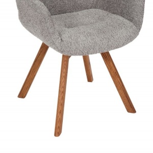 Set de 2 scaune pivotante Baltic stejar/ gri - Img 3