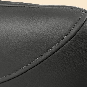 Set de 2 scaune pivotante SIGNATURE piele naturala neagra - Img 2