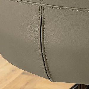 Set de 2 scaune pivotante SIGNATURE piele naturala taupe - Img 3