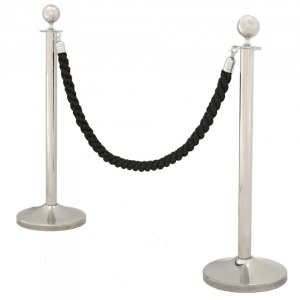 Set de 2 stalpi de control vizitatori, Stanchion Post LUX Chandor, argintiu 106517 HZ
