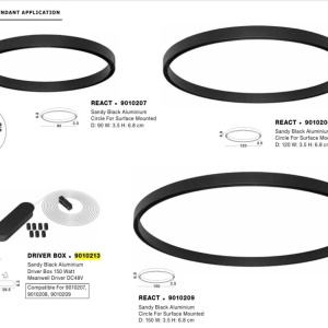 Sistem circular sina magnetica aplicata Breda, React 90cm 161595 universul-luminii.ro