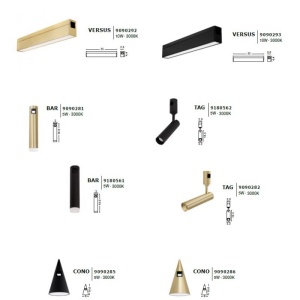 Sistem tubular magnetic-decorativ CRON, auriu satinat NVL-9028310 192445 universul-luminii.ro