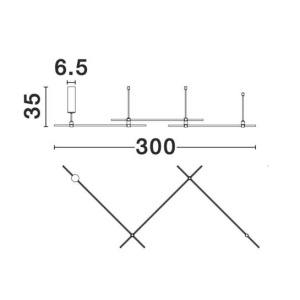 Sistem tubular magnetic-decorativ CRON, negru NVL-9028311 87895 universul-luminii.ro