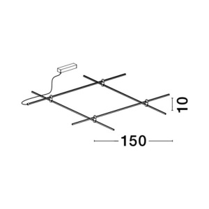 Sistem tubular magnetic-decorativ PUZZLE, 150x150cm 80035 universul-luminii.ro