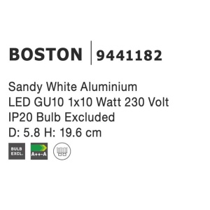 Spot aplicat ajustabil design modern BOSTON alb 191155 universul-luminii.ro