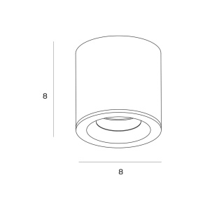 Spot aplicat design minimalist cu protectie IP65 FORM auriu periat - Img 2