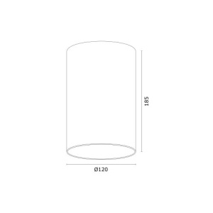 Spot aplicat design modern TUBO alb 12cm 115805 universul-luminii.ro