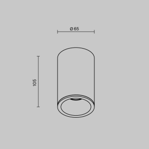 Spot aplicat design modern Zoom negru 6,5cm - Img 3