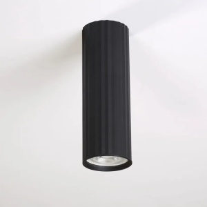 Spot aplicat din aluminiu canelat Anna negru