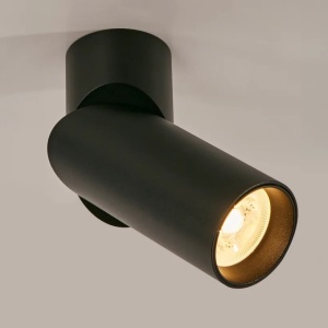 Spot aplicat directionabil cu bec GU10 Swivel negru