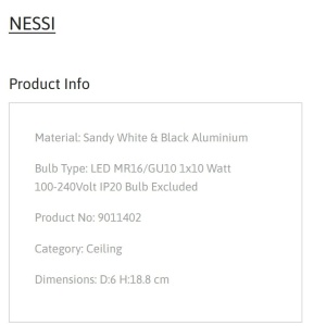 Spot aplicat directionabil design decorativ NESSI, NVL-9011402 - Img 7