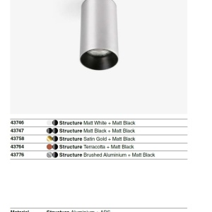 Spot aplicat pentru tavan si plafon design modern STAN aluminiu/negru - Img 2
