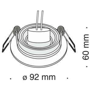 Spot directionabil, incastrabil pentru tavan fals, Atom negru MY-DL023-2-01B 185715 universul-luminii.ro
