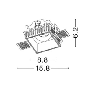Spot directionabil, incastrabil tavan fals BRAD NVL-9000351 189825 universul-luminii.ro