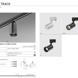 Spot directionabil pe sina EIGER TRACK 3Line alb 98465 universul-luminii.ro