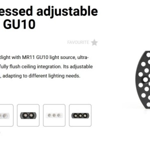 Spot directionabil trimless FLIC 1L negru MR11 GU10 - Img 3
