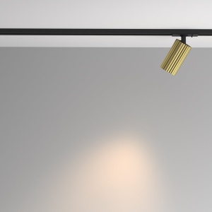 Spot GU10, accesoriu pentru sinele monofazate Unity, Calipso negru/alama 164195 universul-luminii.ro