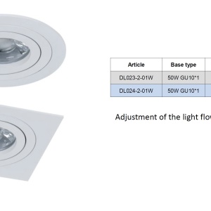Spot incastrabil de tavan/plafon directionabil 30° Atom MYDL023-2-01W 63525 universul-luminii.ro