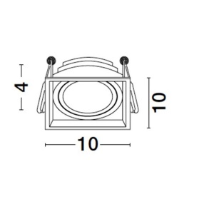 Spot incastrabil directionabil GU10 EIRIAM, negru 234365 universul-luminii.ro