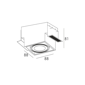 Spot incastrabil modern Oneon DL 50-1 negru 92495 universul-luminii.ro